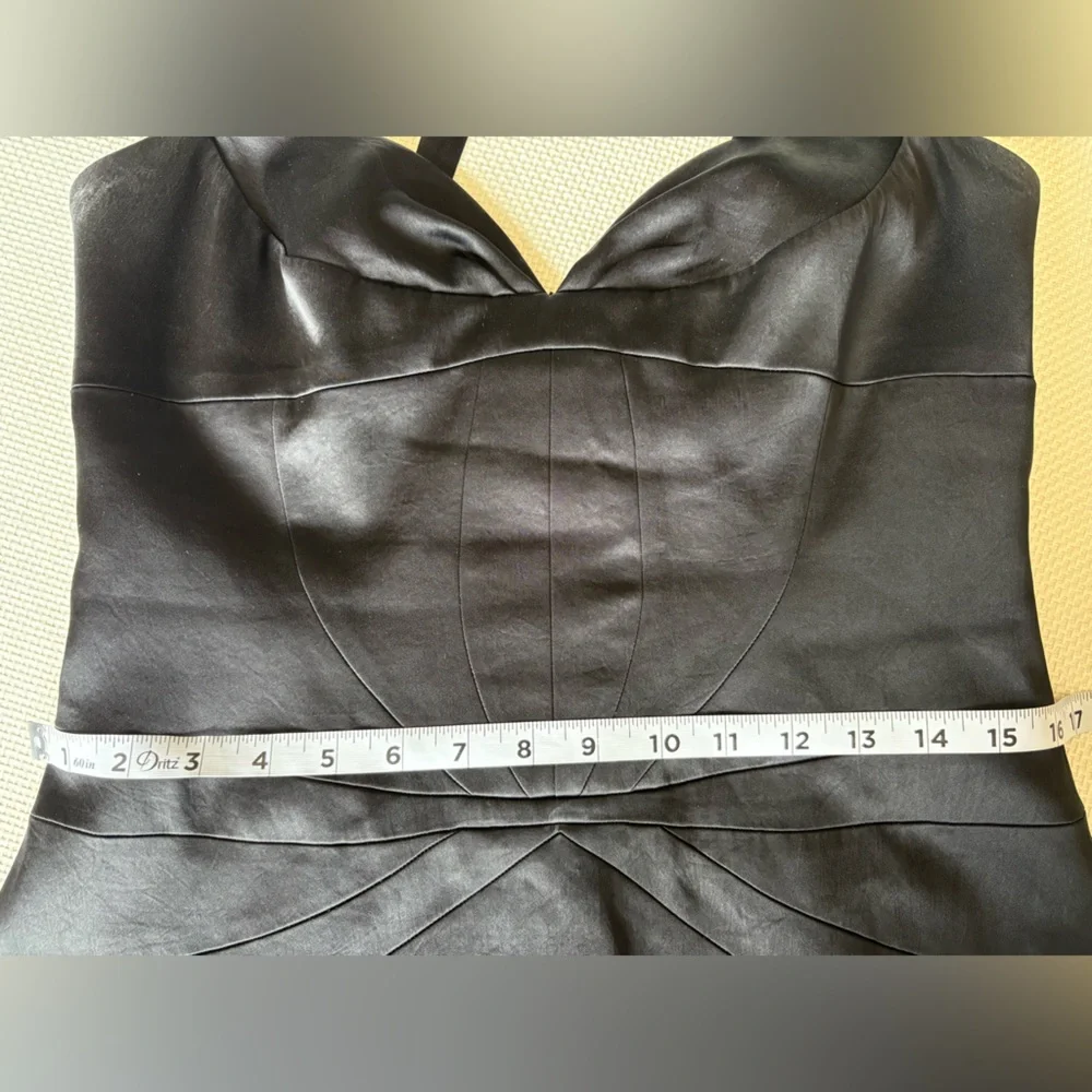 Laundry By Design Women’s Black Body Con Dress Sz8 Satiny Spaghetti Strap